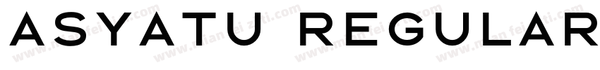 Asyatu Regular字体转换